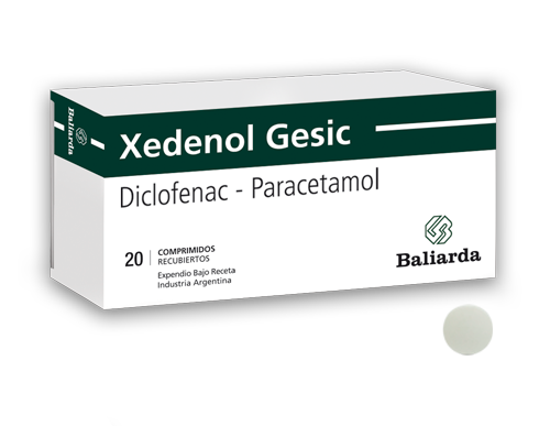 Xedenol Gesic_0_10.png Xedenol Gesic Diclofenac Paracetamol aine Analgésico antiinflamatorio artritis columna Diclofenac dolor agudo espalda golpe hombro mano Paracetamol rodilla tobillo trauma Xedenol Gesic